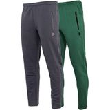 2-Pack Donnay - Joggingbroek met rechte pijp (Sky) - Sportbroek - Heren - Forrest green/Navy (427)