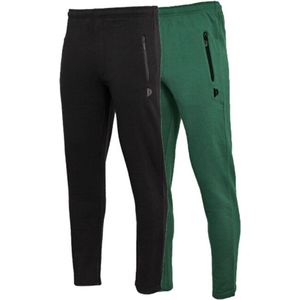 2-Pack Donnay - Joggingbroek met rechte pijp (Sky) - Sportbroek - Heren - Forrest green/Black (428)