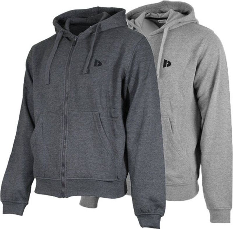 Donnay - Bruce - Sweatvest met Capuchon - Charcoal-marl/Silver-marl