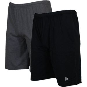 2-Pack Donnay Ess. joggingshort Roy - Sportshort - Charcoal-marl/Black (1030)