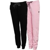 Donnay - Joggingbroek - Dames - Zwart/Pink - 2-Pack - Carolyn