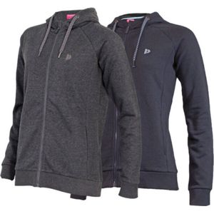 Donnay - Anna - Sportvest - Charcoal-marl/Navy - Capuchon - Dames