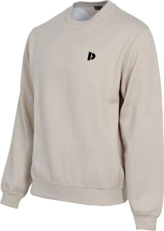 Donnay - Dean - Fleece Sweater - Sand - Ronde Hals - Heren