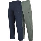2-Pack Donnay - Joggingbroek rechte pijp (Wess) - Sportbroek - Heren - Navy/Jungle green (547)