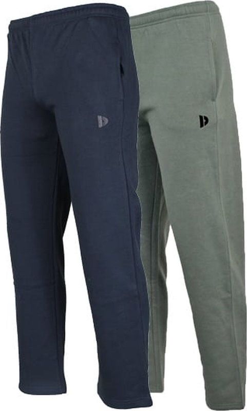 2-Pack Donnay - Joggingbroek rechte pijp (Wess) - Sportbroek - Heren - Navy/Jungle green (547)