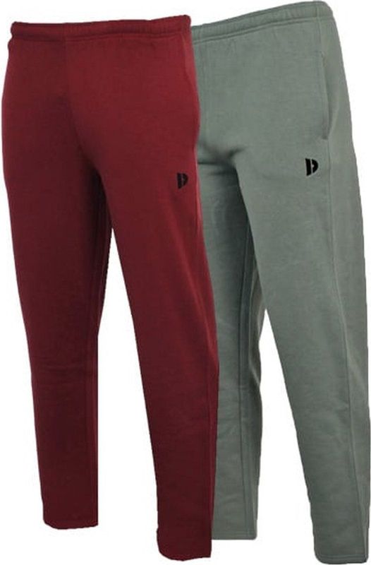 2-Pack Donnay - Joggingbroek rechte pijp (Wess) - Sportbroek - Heren - Burgundy/Jungle green (629)