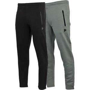 2-Pack Donnay - Joggingbroek met rechte pijp (Sky) - Sportbroek - Heren - Black/Jungle green (549)