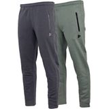 2-Pack Donnay - Joggingbroek met rechte pijp (Sky) - Sportbroek - Heren - Navy/Jungle green (547)