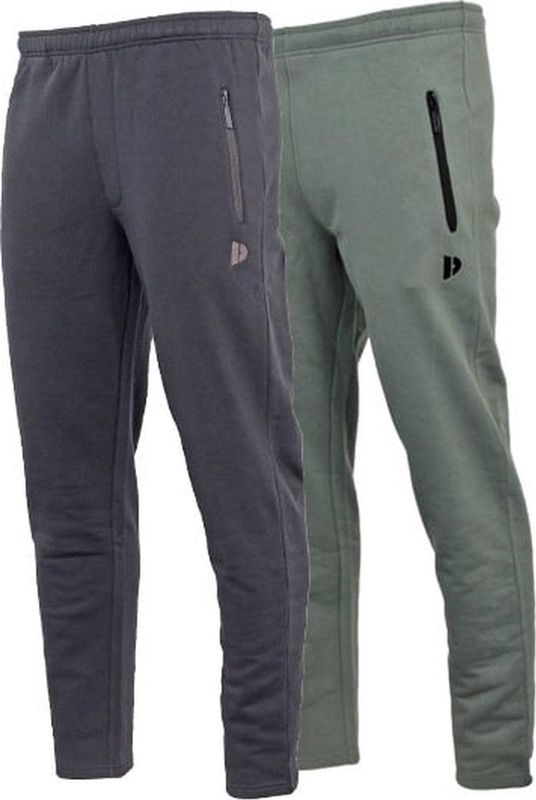 2-Pack Donnay - Joggingbroek met rechte pijp (Sky) - Sportbroek - Heren - Navy/Jungle green (547)