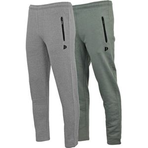 Donnay - Joggingbroek Sky - Sportbroek - Silver-marl/Jungle green - 2-Pack