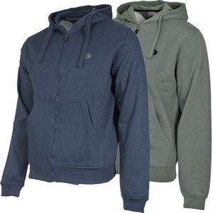 2-Pack Donnay - Sweatvest met capuchon (Bruce) - Sportvest - Heren - Navy/Jungle green (547) - maat L