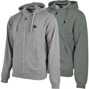 Donnay Donnay Heren - 2-Pack - Vest met capuchon Bruce - Zilvergrijs & Jungle Green