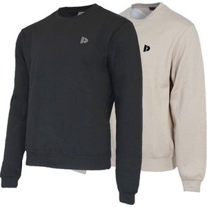 Donnay - Dean - Fleece Sweater - Zwart - 2-Pack