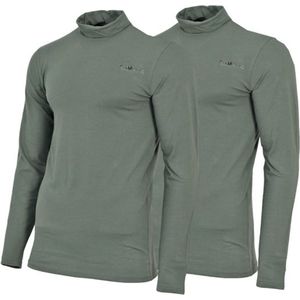 Campri - Rollneck Skipully - Wintersportpully - Jungle Green - Katoen/Elastan - 2-Pack