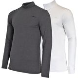 Campri - Skipully - Charcoal-marl/White - 2-Pack - Heren