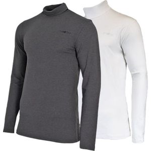 Campri - Skipully - Charcoal-marl/White - 2-Pack - Heren