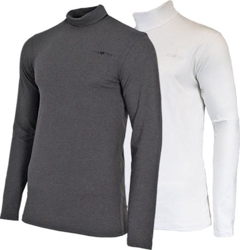 Campri - Skipully - Charcoal-marl/White - 2-Pack - Heren