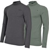 Campri Skipully - 2-Pack - Wintersportpully - Charcoal Marl en Jungle Green