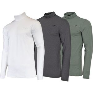 Campri - Skipully - Wintersportpully - Wit/Charcoal-marl/Jungle green