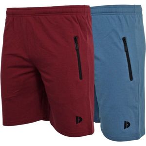 Donnay - Nick - Sportshort - Burgundy/Denim Blue - 2-Pack
