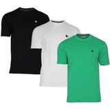Donnay - Vince - T-shirt - Zwart/Wit/Groen - 3-Pack - Heren