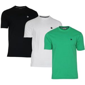 Donnay - Vince - T-shirt - Zwart/Wit/Groen - 3-Pack - Heren