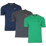 Donnay - T-shirt Vince - Sportshirt - Navy/Charcoal/Grass green