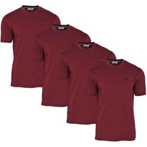 Donnay - Vince - Sportshirt - Burgundy - 4-Pack