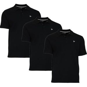 Donnay - Noah - Sportpolo - Zwart - 3-Pack