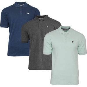 Donnay - Polo Noah - Sportpolo - Navy/Charcoal/Mint green