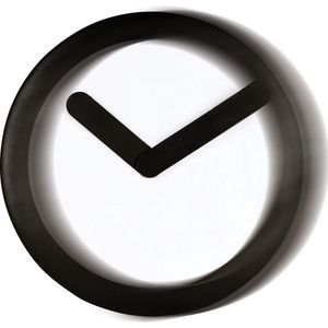 Nextime - Focus - Wandklok - Zwart - Kunststof