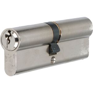 Dubbele cilinder - Vernikkeld - Messing - S2 - S2 veiligheidscilinders S6 gelijksluitend per 3, 45/50