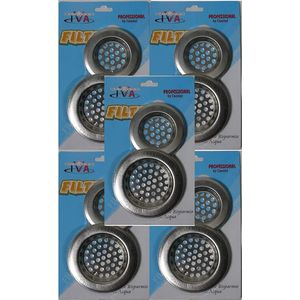 Afvoerzeef, afvoerzeef, 60/75 mm, metaal, spoelbak, haarzeef, wasbak, afvoer, zeef