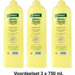 Heno de Pravia - 650 ml - Douchegel - 3 st - Voordeelverpakking