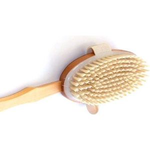 Rojafit Luxe Houten Badborstel met afneembare kop. - 42 cm. lang