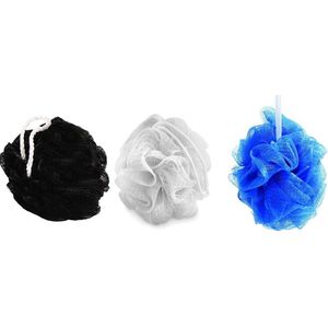 Relaxing Bad & Douche Puff - Netspons - Ø 14 cm. - Set a 3 Stuks!! - 3 Verschillende Kleuren!!