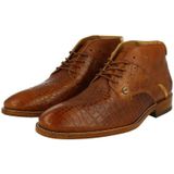 Rehab - Adriano - Geklede Schoen - Cognac - Leer - Krokodillenprint