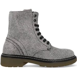 BullBoxer - AOL501E6L - Veter Boots - Zwart Print - Leer