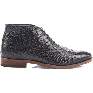 Rehab - Barry Croco - Nette Schoen - Black - Leer - Krokodillen Patroon