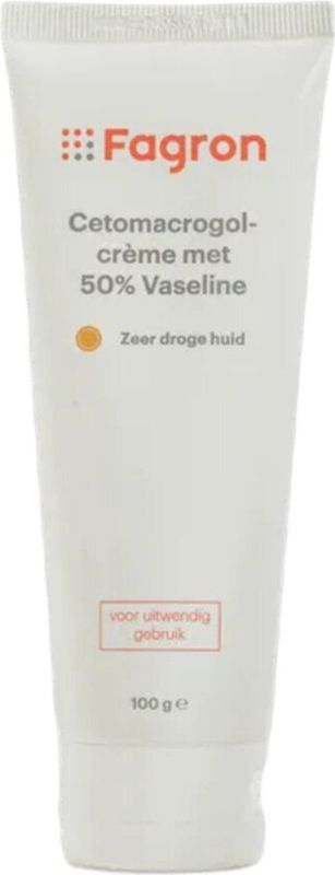 Fagron - Cetomacrogol Crème - 50% Vaseline - Geschikt Voor Zeer Droge Huid