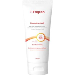 Fagron - Zonnebrandzalf - SPF 30 - 200ml - Minerale Bescherming