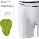 AGU - Undershort Essential - Fietsondergoed - Wit - 100% Polyester - Ademend - Sneldrogend - Antibacterieel