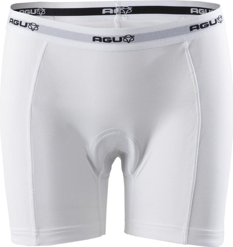AGU - Undershort Essential - Fietsondergoed - Wit - 100% Polyester - Ademend - Sneldrogend - Antibacterieel