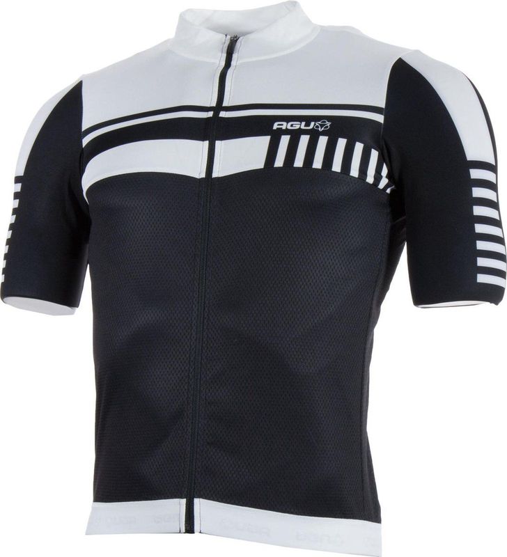 AGU Jersey SS Naro  Fietsshirt - Maat XL  - Mannen - zwart/wit