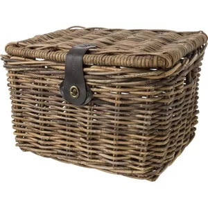 Rieten Fietsmand Voorop met Draadkap 52x38x25 cm Rieten Fietsmand Voorop met Draadkap 52x38x25 cm