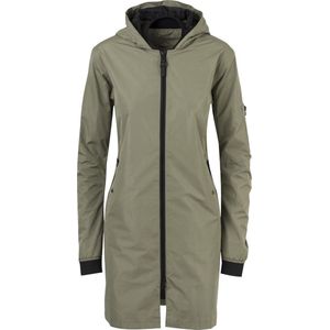 Regenjas Agu Women Urban Outdoor Long Bomber Pistachio Green