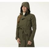 AGU Trench Coat Long Regenjas - Groen Pistachio - Dames