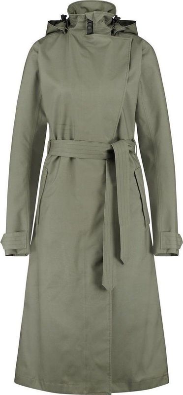 AGU Trench Coat Long Regenjas - Groen Pistachio - Dames
