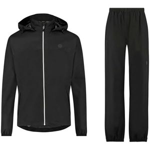 AGU GO Regenpak Essential Unisex - Zwart - S - Dames & Heren - Waterdicht & Ademend