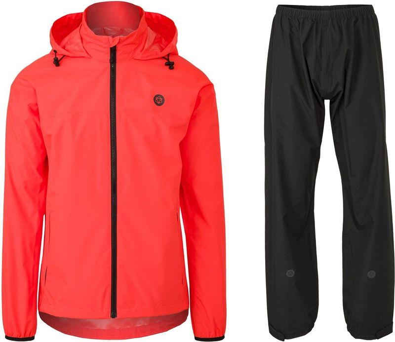 Regenpak AGU Unisex Go Rain Suit Essential Hi-Vis Neon Red-S